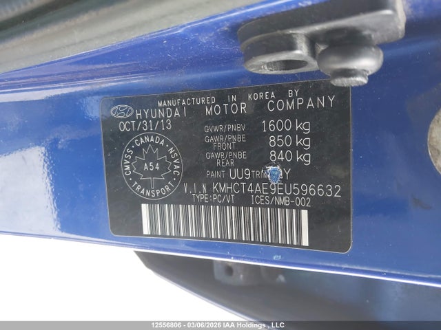 Продаж на аукціоні авто 2014 Hyundai Accent, vin: KMHCT4AE9EU596632, номер лоту: 12556806