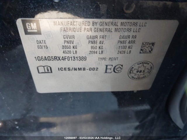 Cadillac Ats Turbo 2015 1G6AG5RX4F0131389 Image 9