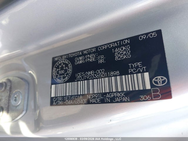 Aukcja sprzedaży 2006 Toyota Yaris, vin: JTDJT923365011898, numer aukcji: 12556939