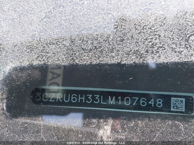 2020 Honda Hr-v მანქანა იყიდება აუქციონზე, vin: 3CZRU6H33LM107648, აუქციონის ნომერი: 12557012