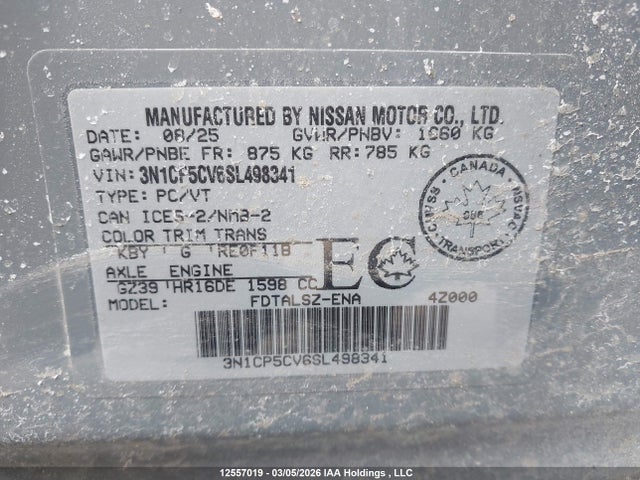 3N1CP5CV6SL498341 Nissan Kicks