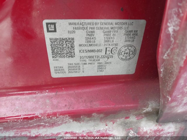 1GTU9BET2LZ224215 GMC SIERRA 1500