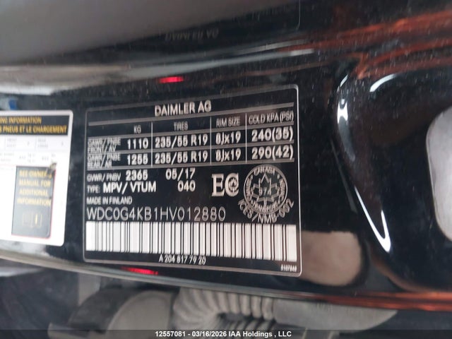 WDC0G4KB1HV012880 Mercedes-Benz Glc 300 4matic