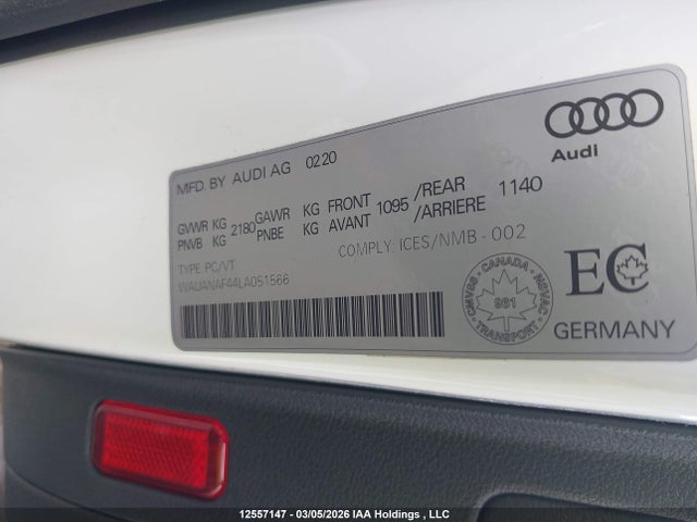 Продаж на аукціоні авто 2020 Audi A4 2.0t Komfort, vin: WAUANAF44LA051566, номер лоту: 12557147