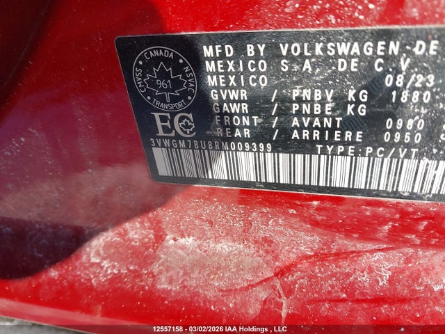 3VWGM7BU8RM009399 Volkswagen JETTA SEL