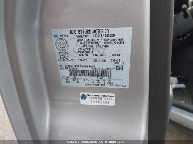 Продаж на аукціоні авто 2005 Ford Escape Xlt, vin: 1FMYU93155KA67605, номер лоту: 12557175
