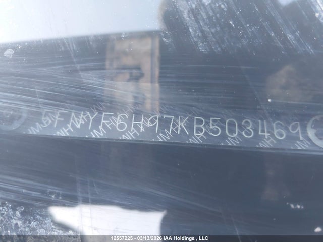 12557225 :رقم المزاد ، 5FNYF6H97KB503469 vin ، 2019 Honda Pilot Touring مزاد بيع