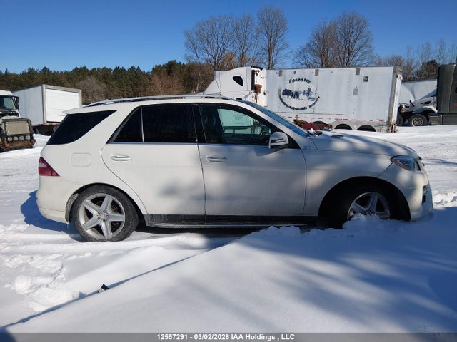 12557291 :رقم المزاد ، 4JGDA2EB5FA555724 vin ، 2015 Mercedes-benz Ml 350 Bluetec 4matic مزاد بيع