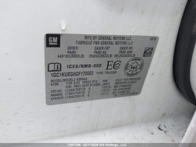 1GC1KUEG6GF178563 Chevrolet Silverado 2500hd Wt