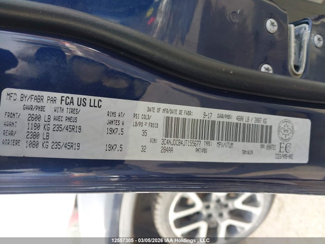 12557305 :رقم المزاد ، 3C4NJDCB4JT155677 vin ، 2018 Jeep Compass مزاد بيع