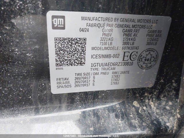 1GTUUAED6RZ330810 GMC Sierra K1500