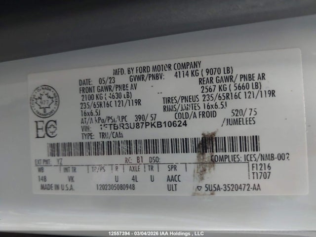 1FTBR3U87PKB10624 Ford Transit T-250