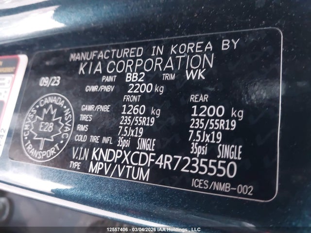 Aukcja sprzedaży 2024 Kia Sportage X-line/x-line Limited W/black Interior/x-line Limited W/green Interior, vin: KNDPXCDF4R7235550, numer aukcji: 12557406