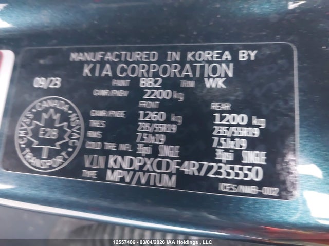 Aukcja sprzedaży 2024 Kia Sportage X-line/x-line Limited W/black Interior/x-line Limited W/green Interior, vin: KNDPXCDF4R7235550, numer aukcji: 12557406