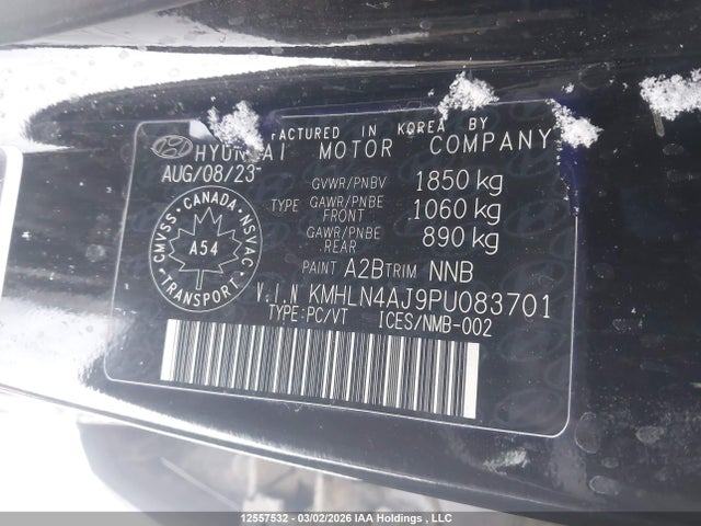 KMHLN4AJ9PU083701 Hyundai ELANTRA HYBRID