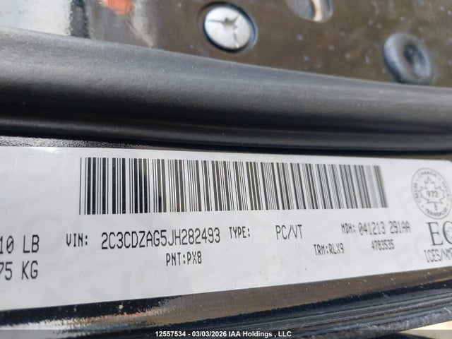 Dodge Challenger Sxt 2018 2C3CDZAG5JH282493 Image 9