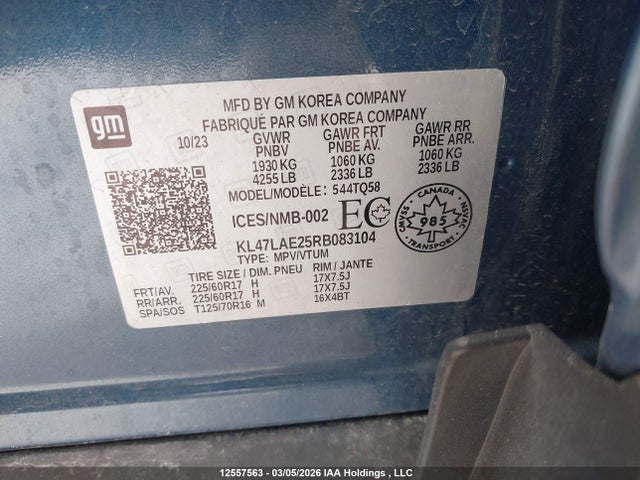 Aukcja sprzedaży 2024 Buick Envista Preferred Fwd, vin: KL47LAE25RB083104, numer aukcji: 12557563