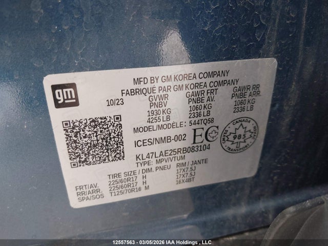 Aukcja sprzedaży 2024 Buick Envista Preferred Fwd, vin: KL47LAE25RB083104, numer aukcji: 12557563