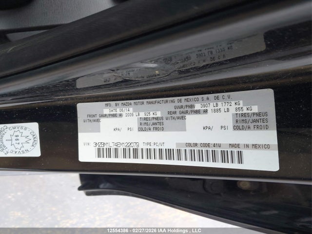 3MZBM1L74EM122079 Mazda Mazda3 Gs-sky