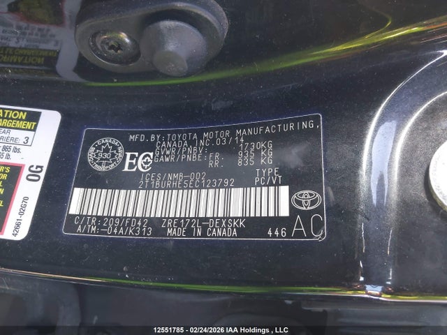 Toyota Corolla S 2014 2T1BURHE5EC123792 Image 9