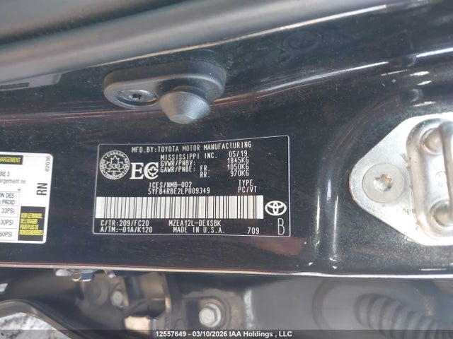2020 Toyota Corolla მანქანა იყიდება აუქციონზე, vin: 5YFB4RBE2LP009349, აუქციონის ნომერი: 12557649