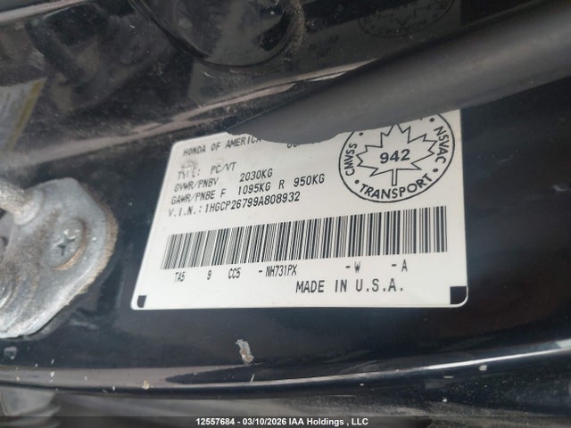 Aukcja sprzedaży 2009 Honda Accord Ex, vin: 1HGCP26799A808932, numer aukcji: 12557684