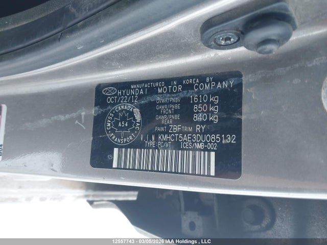 Продажа на аукционе авто 2013 Hyundai Accent Gls/gs, vin: KMHCT5AE3DU085132, номер лота: 12557743