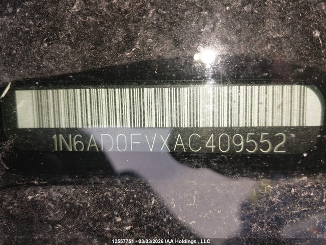 Aukcja sprzedaży 2010 Nissan Frontier Le, vin: 1N6AD0FVXAC409552, numer aukcji: 12557751
