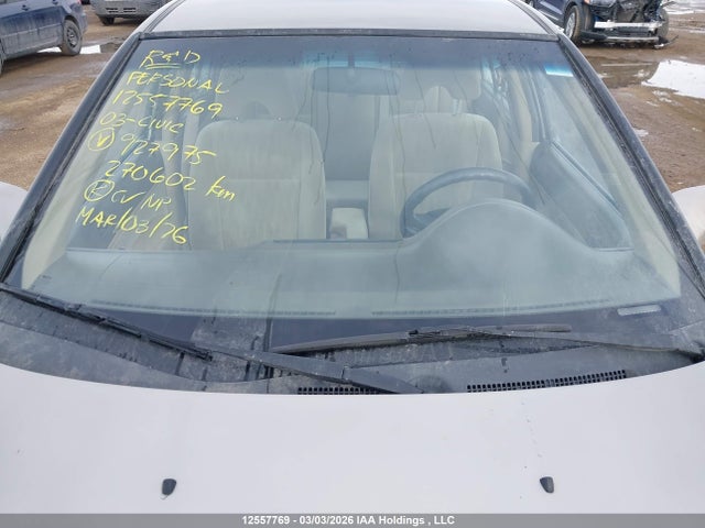 Aukcja sprzedaży 2003 Honda Civic Lx, vin: 2HGES16663H927975, numer aukcji: 12557769