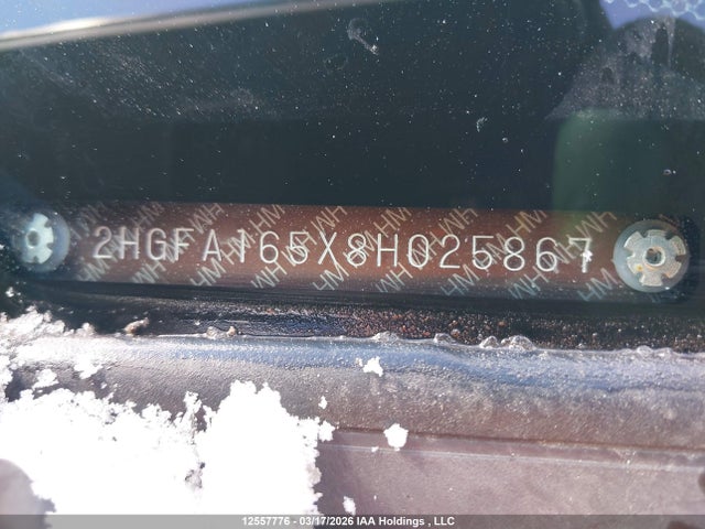 Aukcja sprzedaży 2008 Honda Civic Lx, vin: 2HGFA165X8H025867, numer aukcji: 12557776