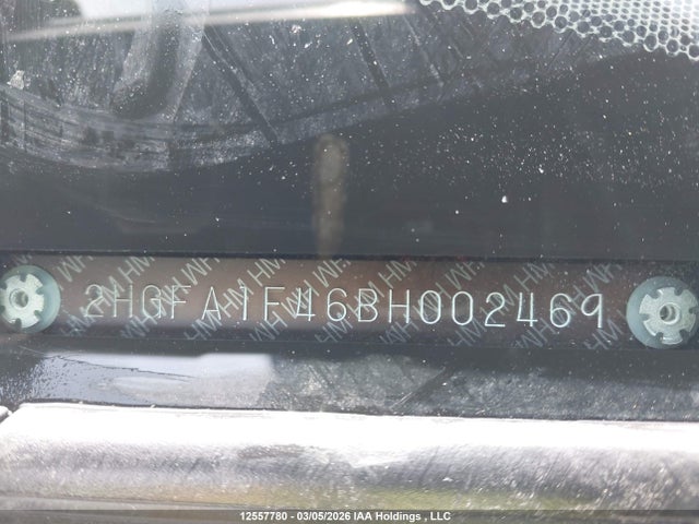 12557780 :رقم المزاد ، 2HGFA1F46BH002469 vin ، 2011 Honda Civic Dx-g مزاد بيع