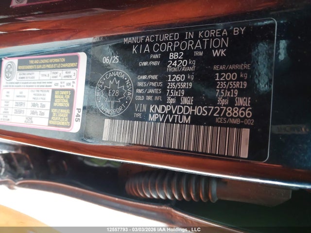 Продажа на аукционе авто 2025 Kia Sportage Phev Ex Premium, vin: KNDPVDDH0S7278866, номер лота: 12557793