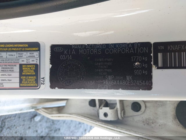 Aukcja sprzedaży 2014 Kia Forte Ex, vin: KNAFX4A80E5245440, numer aukcji: 12557853