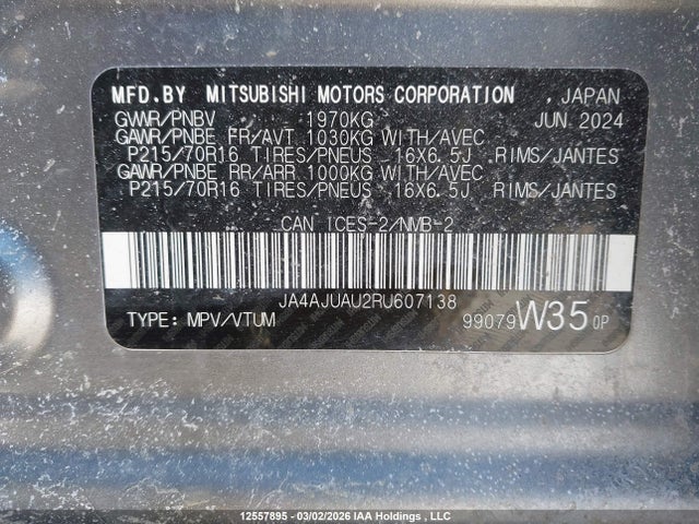 Mitsubishi RVR ES 2024 JA4AJUAU2RU607138 Image 9