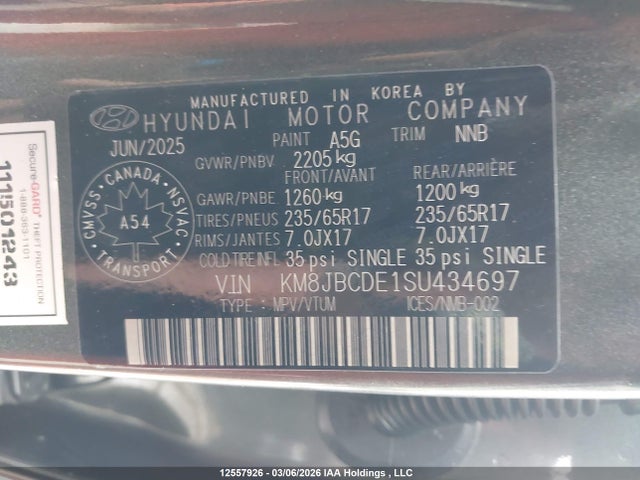 KM8JBCDE1SU434697 Hyundai Tucson Preferred Awd