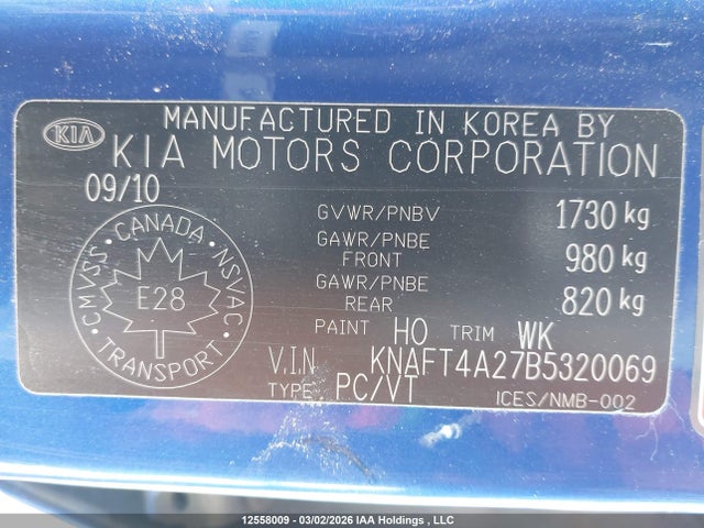 Продаж на аукціоні авто 2011 Kia Forte 2.0l Lx, vin: KNAFT4A27B5320069, номер лоту: 12558009