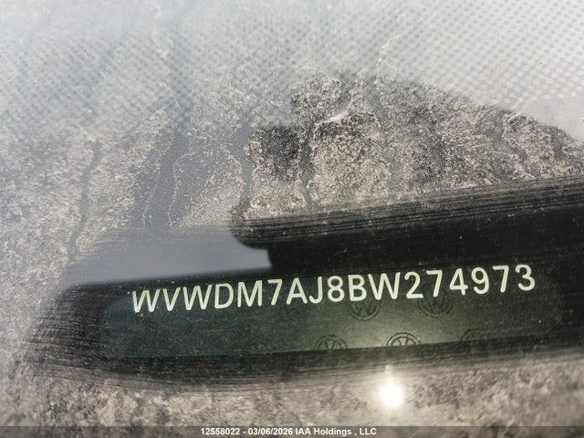 2011 Volkswagen Golf მანქანა იყიდება აუქციონზე, vin: WVWDM7AJ8BW274973, აუქციონის ნომერი: 12558022