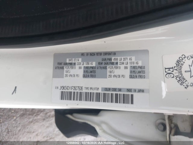 JM3KE4DYXF0507506 Mazda Cx -5 Gt 4dr Awd