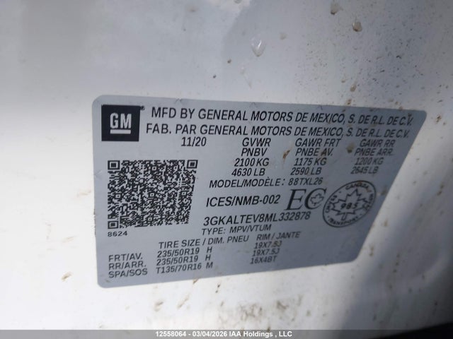 Продажа на аукционе авто 2021 Gmc Terrain Sle, vin: 3GKALTEV8ML332878, номер лота: 12558064