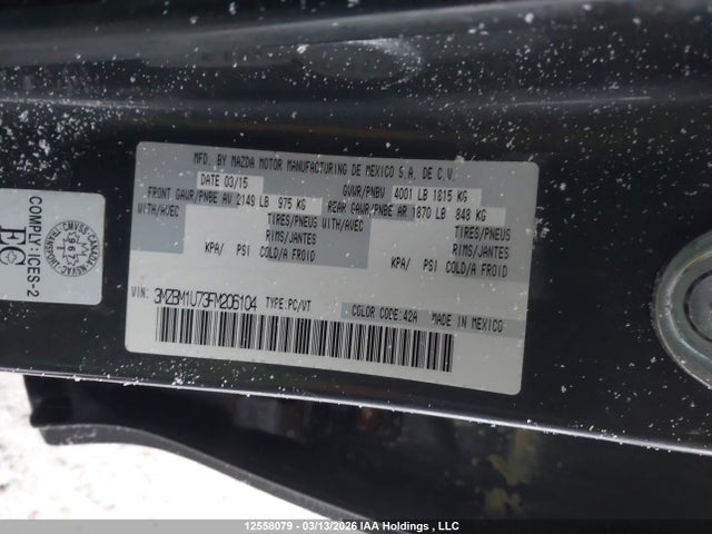 3MZBM1U73FM206104 Mazda MAZDA3
