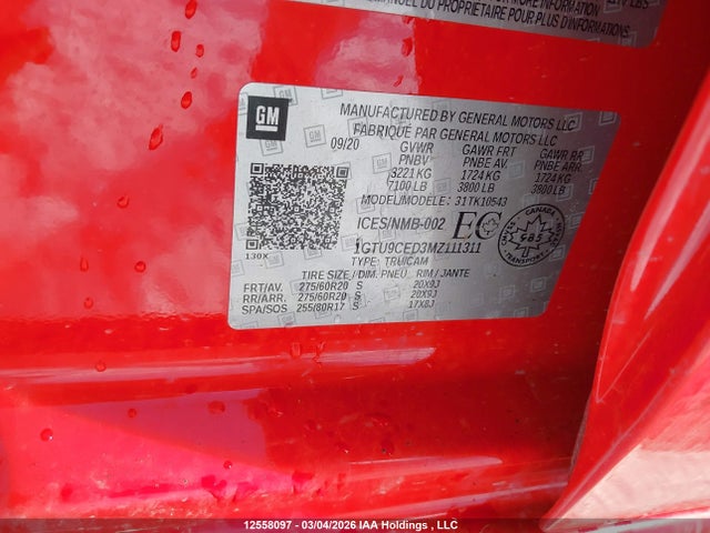 1GTU9CED3MZ111311 GMC Sierra 1500 Elevation
