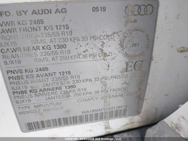 WA1BNAFY1K2115415 Audi Q5 45 Progressiv