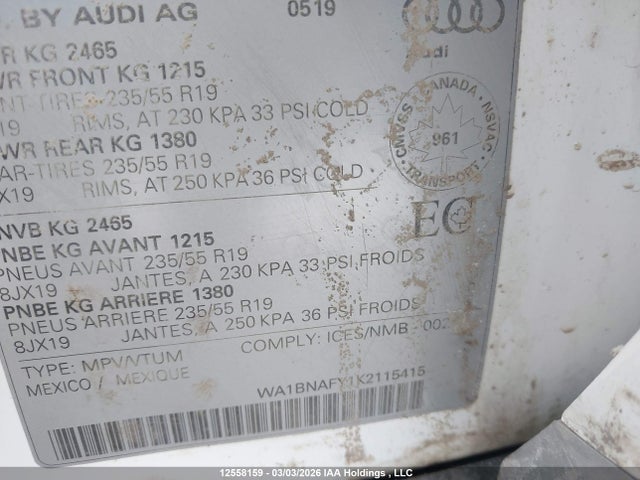 WA1BNAFY1K2115415 Audi Q5 45 Progressiv