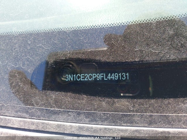 12558186 :رقم المزاد ، 3N1CE2CP9FL449131 vin ، 2015 Nissan Versa Note S/s Plus/sv/sl/sr مزاد بيع