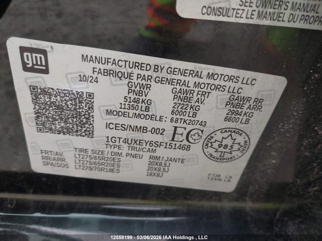 1GT4UXEY6SF151468 GMC SIERRA 2500HD