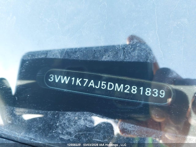12558229 :رقم المزاد ، 3VW1K7AJ5DM281839 vin ، 2013 Volkswagen Jetta S مزاد بيع