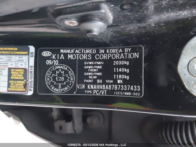 Продажа на аукционе авто 2011 Kia Rondo, vin: KNAHH8A87B7337433, номер лота: 12558270