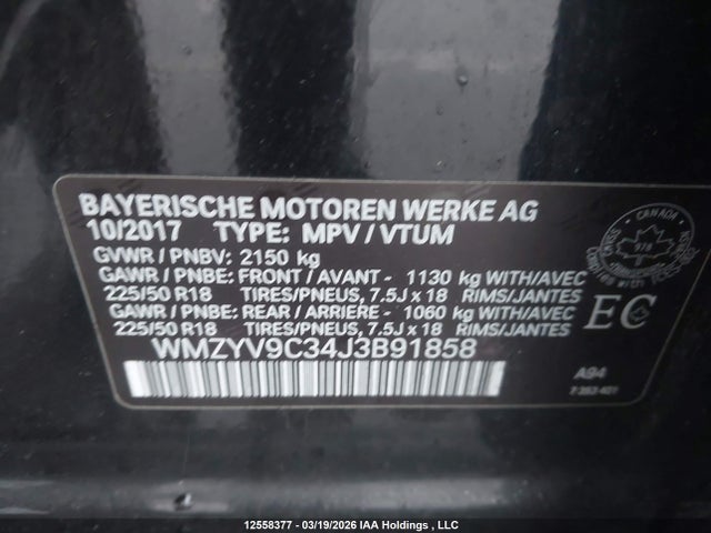 WMZYV9C34J3B91858 Mini Cooper Jcw Countryman All4