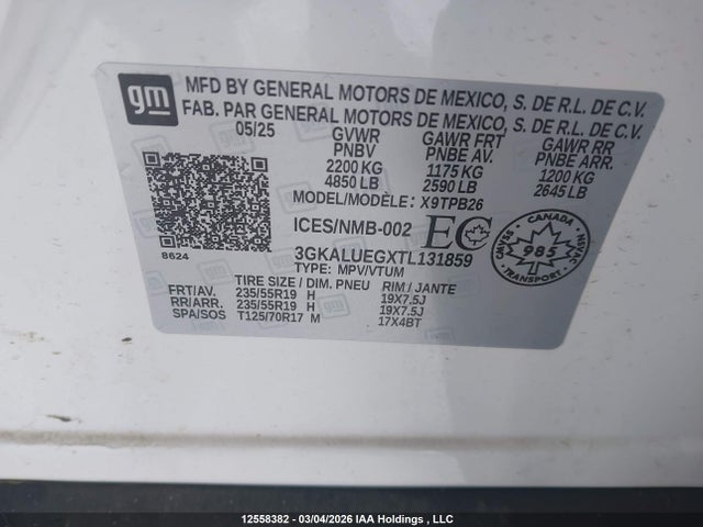 3GKALUEGXTL131859 GMC Terrain Elevation