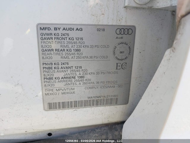 Audi Q5 2018 WA1ENAFY4J2131023 Image 9